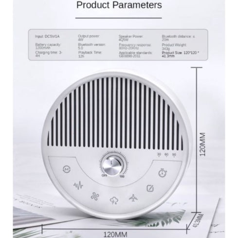 ❤️2 in 1 White Noise Therapy Sound Bluetooth Machine baby Sleep Aid 1200mAH Battery Bass Diaphragm 3D Stereo soothing❤️