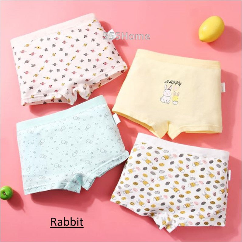 [SG] Kids Girl Underwear / 4Pcs Girls Panties Brief / Cute Children Boxer Shorts / Underpants
