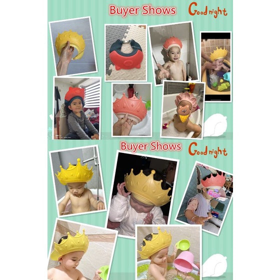 Adjustable Baby Shower Cap with Ear Covers - Protects Eyes & Ears