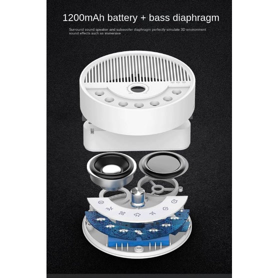 ❤️2 in 1 White Noise Therapy Sound Bluetooth Machine baby Sleep Aid 1200mAH Battery Bass Diaphragm 3D Stereo soothing❤️