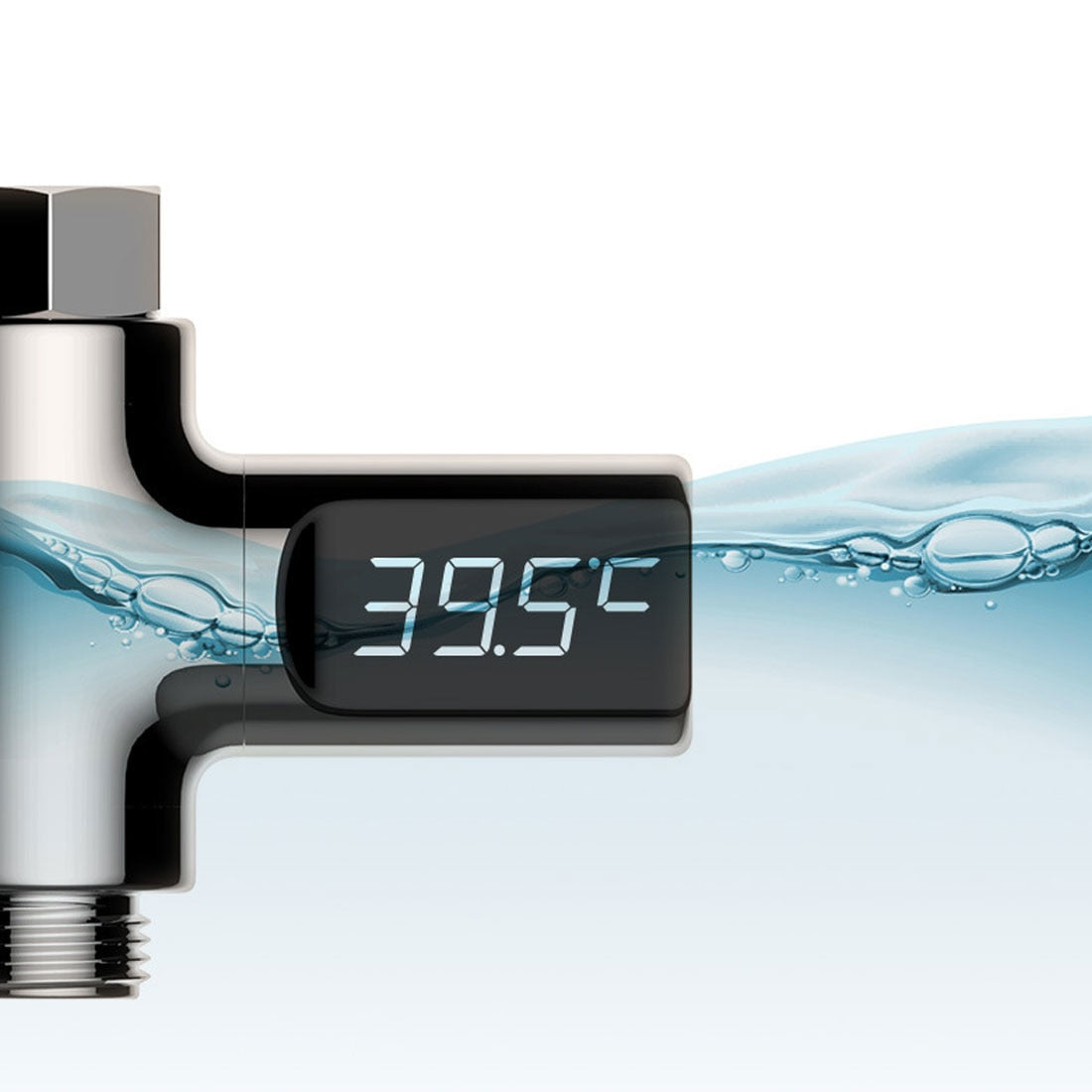 Real-Time Water Temperature Gauge - Safe & Easy to Install Shower Thermometer