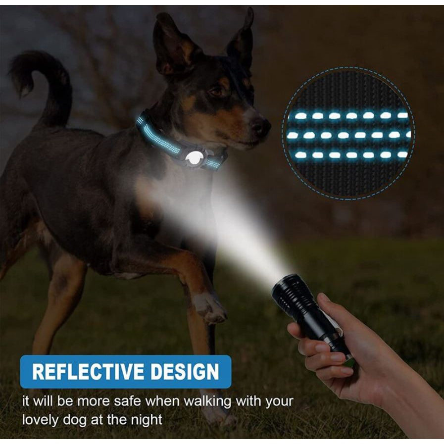 ❤️Pets Collar Holder❤️Dog accessories Air tag Dog Silicone Protective collar GPS Reflective Collar Leash