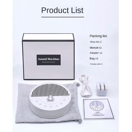 ❤️2 in 1 White Noise Therapy Sound Bluetooth Machine baby Sleep Aid 1200mAH Battery Bass Diaphragm 3D Stereo soothing❤️