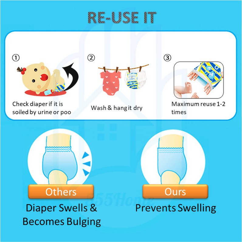 [SG] Disposable Swim Diapers/ Baby Diaper Trunk / 5 Packets / Infant Swimming Diapers Pant / Cloth Waterproof