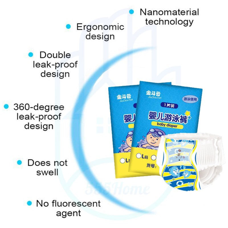 [SG] Disposable Swim Diapers/ Baby Diaper Trunk / 5 Packets / Infant Swimming Diapers Pant / Cloth Waterproof