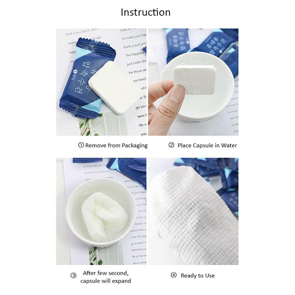 ❤️20PCS/pack❤️Compressed Towel❤ Thickened Disposable Face Towel Cotton Women Portable Goods Candy Towel ❤️SG Seller❤️