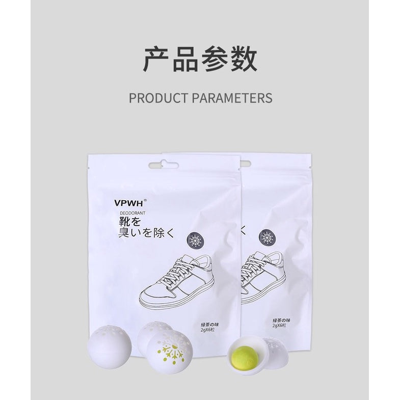 6-Pack Shoe Deodorizer Balls - Eliminate Foot Odor & Keep Shoes Fresh