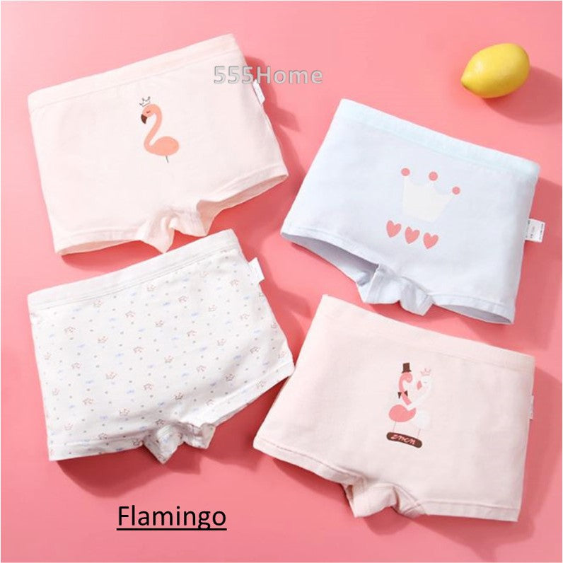 [SG] Kids Girl Underwear / 4Pcs Girls Panties Brief / Cute Children Boxer Shorts / Underpants