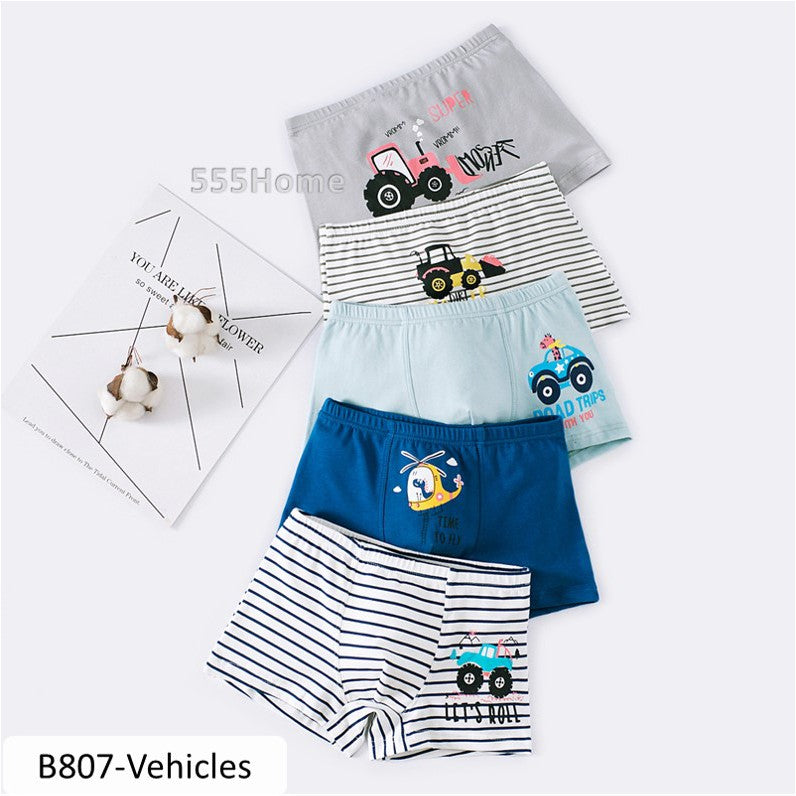 [SG Seller] 5PCs Kids Underwear / Boys Brief / Children Boxer Shorts / Cartoon Marvel Underpants