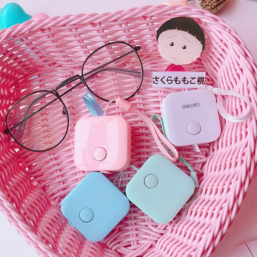 Tiny Retractable Tape Measure (1.5m/5ft) - Portable for Travel & DIY