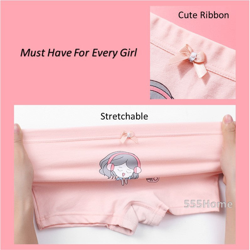 [SG] Kids Girl Underwear / 4Pcs Girls Panties Brief / Cute Children Boxer Shorts / Underpants