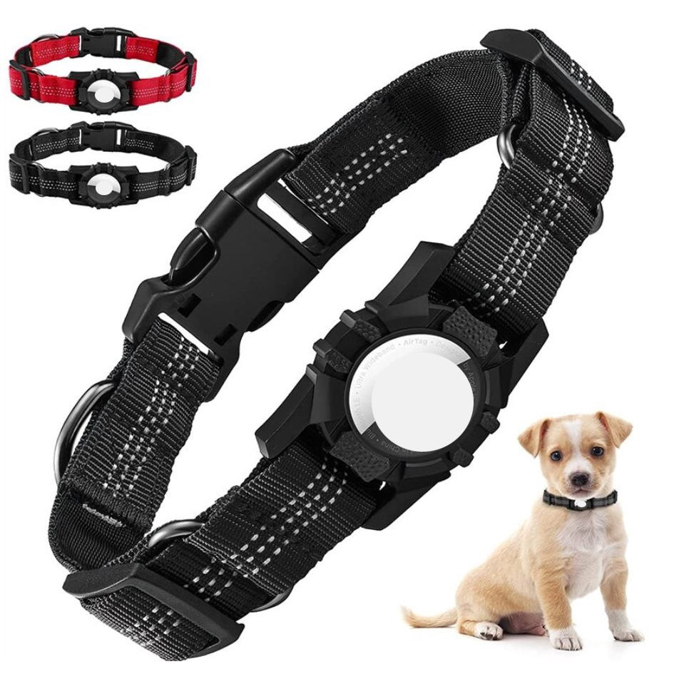 ❤️Pets Collar Holder❤️Dog accessories Air tag Dog Silicone Protective collar GPS Reflective Collar Leash