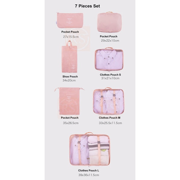❤️New Version 7-in-1 Travel Organiser Waterproof Luggage Organiser Travel Pouch with Belt❤️SG Seller❤️