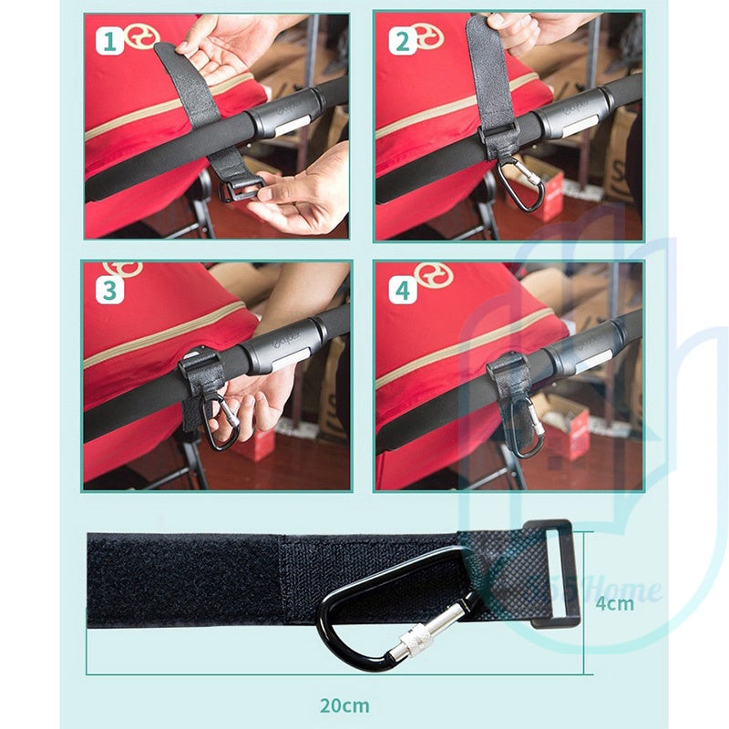 [SG] Baby Stroller Hook / Multi Purpose Carabiner Hook/ 40KG Load / Travel Camping Car Bicycle Hook Hanger