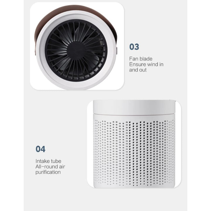 ❤️NEW 2023 Portable Air Purifier Home OLED Screen USB HEPA Filter Mini Air Purifier Carbon Dust Removal❤️SG Seller❤️