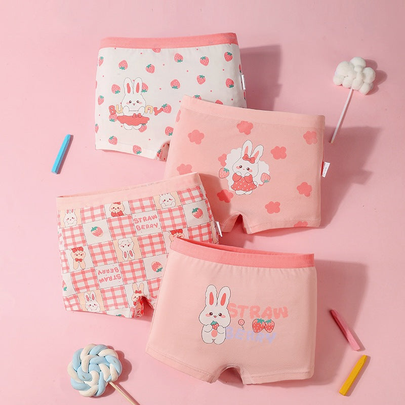 [SG] Kids Girl Underwear / 4Pcs Girls Panties Brief / Cute Children Boxer Shorts / Underpants