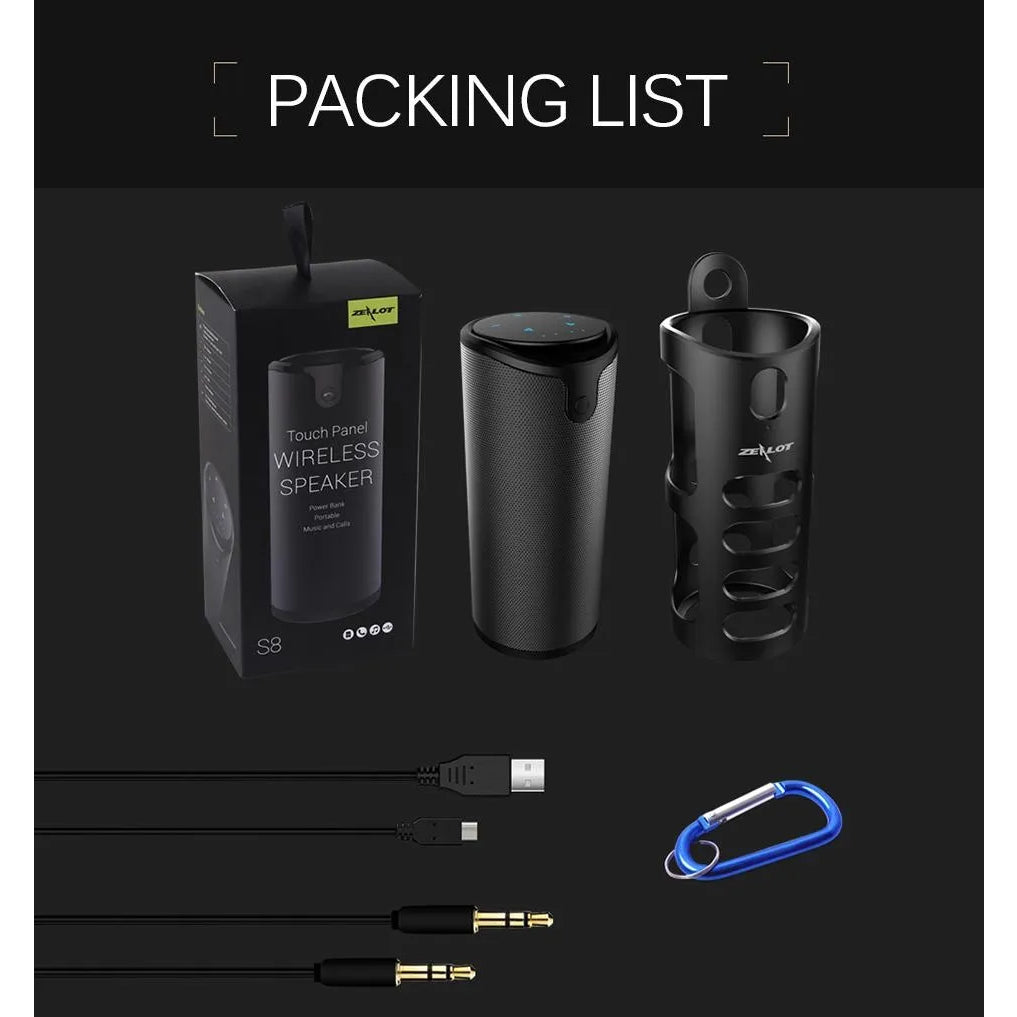 ❤Portable Bluetooth Speaker❤Wireless Subwoofer 3D Stereo Bass Touch Control TF Card AUX Play With Microphone