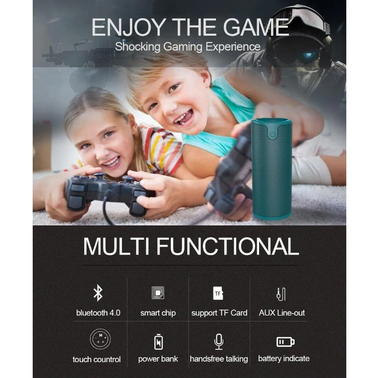 ❤Portable Bluetooth Speaker❤Wireless Subwoofer 3D Stereo Bass Touch Control TF Card AUX Play With Microphone