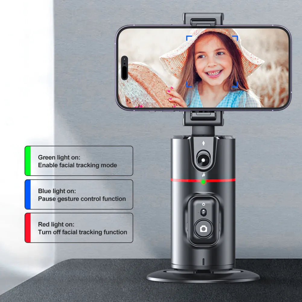 ❤Auto Face Tracking Recognition Tripod ❤ 360°Rotation Gimbals Mount Rechargeable Tracking Tripod