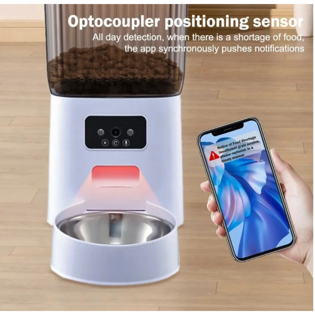 Automatic Pet Feeder with Camera & Wi-Fi - Portion Control & 2-Way Audio