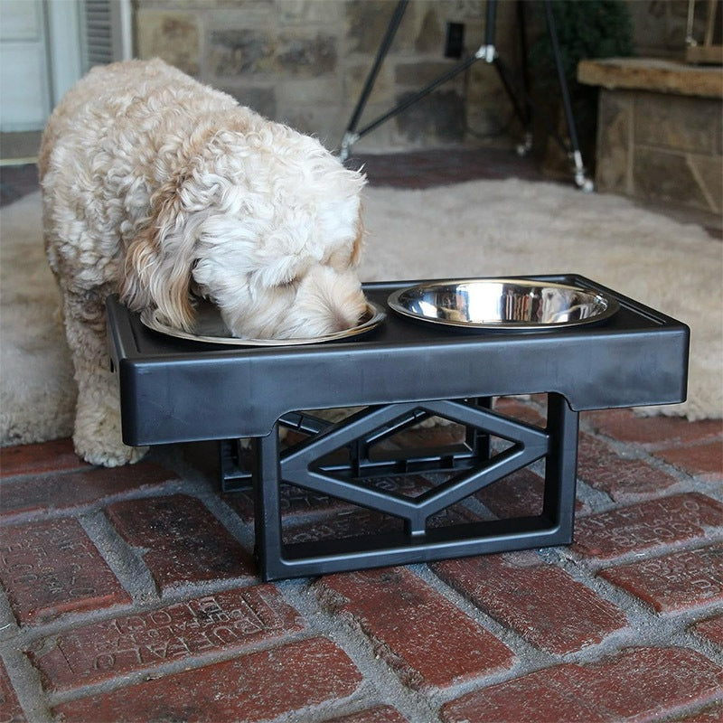 Raised Dog Food & Water Bowls - Ergonomic Design for Pets