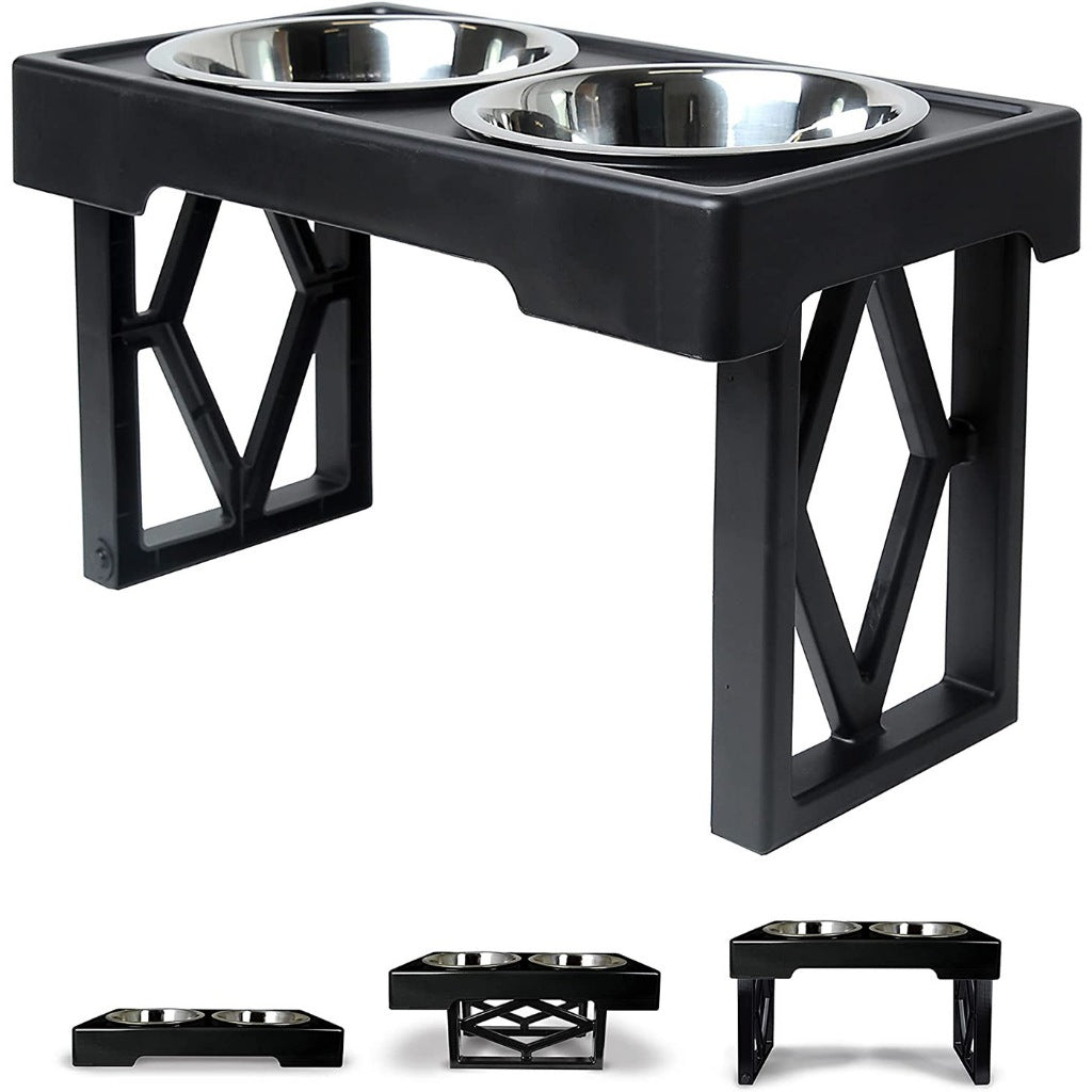 Raised Dog Food & Water Bowls - Ergonomic Design for Pets
