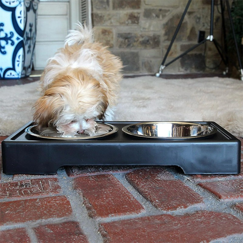 Raised Dog Food & Water Bowls - Ergonomic Design for Pets