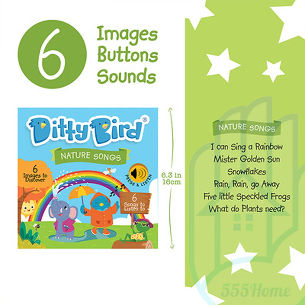 [SG] Ditty Bird Children Music Book / Baby Toddler Nursery Rhymes Book / English Music Sound Book