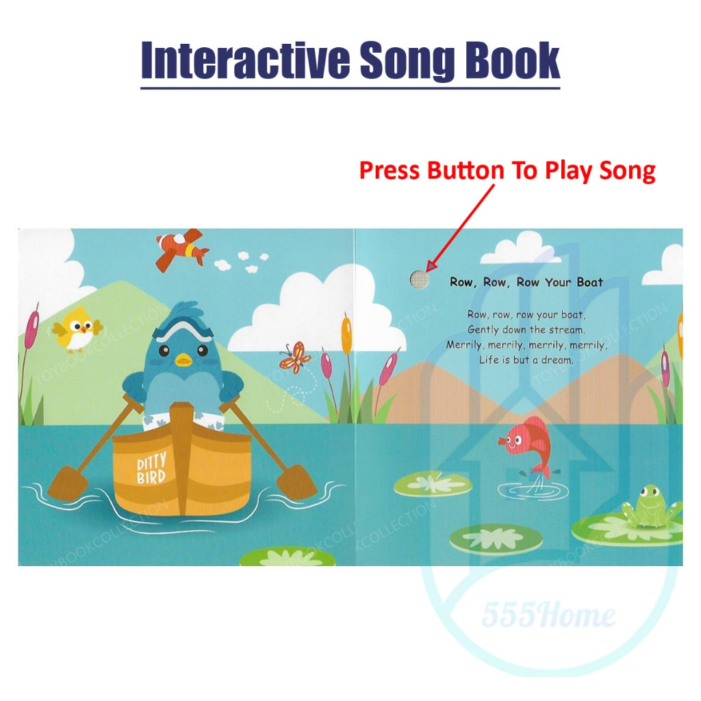 [SG] Ditty Bird Children Music Book / Baby Toddler Nursery Rhymes Book / English Music Sound Book