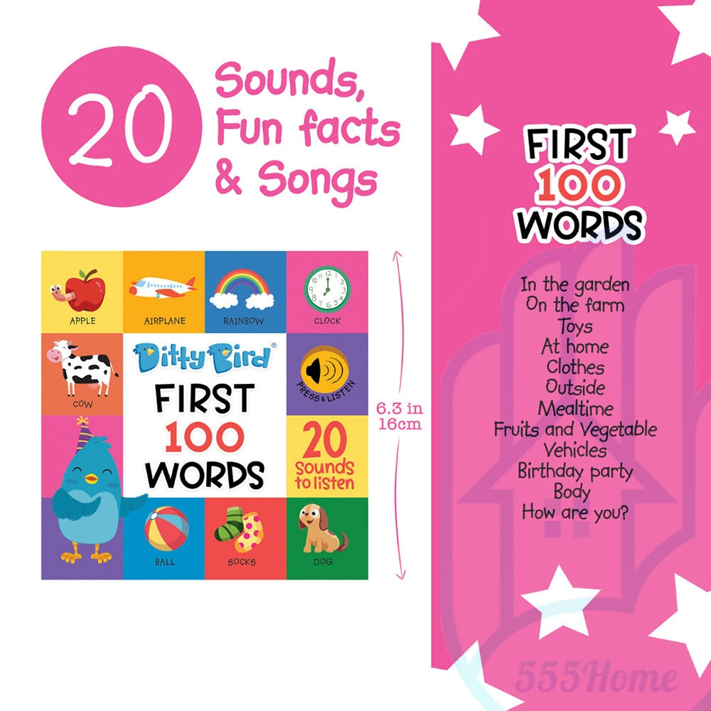 [SG] Ditty Bird Children Music Book / Baby Toddler Nursery Rhymes Book / English Music Sound Book