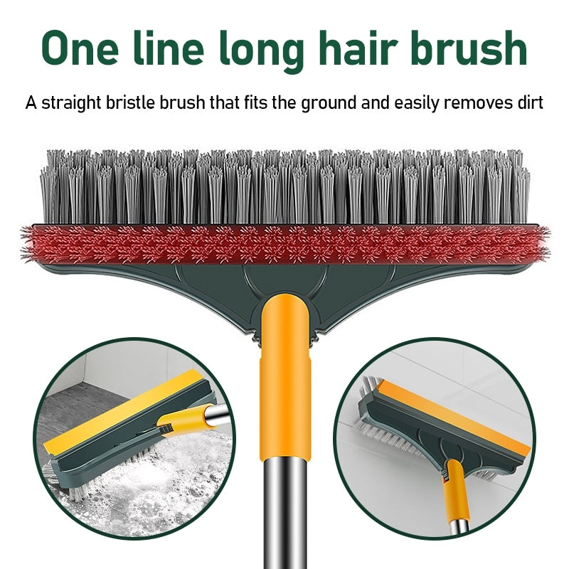[LOCAL STOCK] 3 in 1 Gap Cleaning Floor Brush Long Handle Bristles Bathroom Cleaner Scrub Toilet