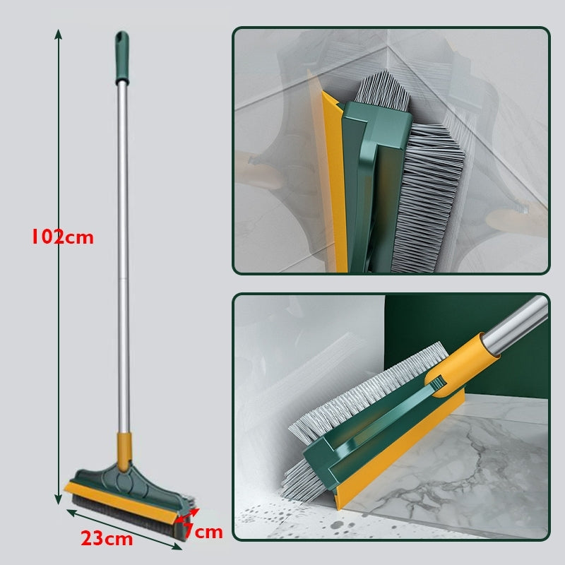 [LOCAL STOCK] 3 in 1 Gap Cleaning Floor Brush Long Handle Bristles Bathroom Cleaner Scrub Toilet